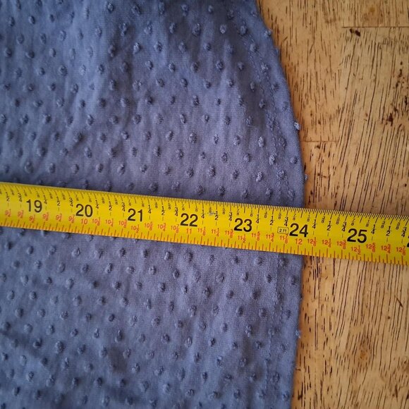 W5 Womans Blouse Top Blue LARGE Geometric 3/4 Sleeve Zipper Round Neck nwt - Picture 6 of 8